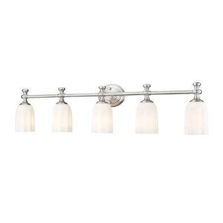 Z-Lite Orion 5 Light Vanity, 40.25in. W x 33in. L, Brushed Nickel 1102-5V-BN